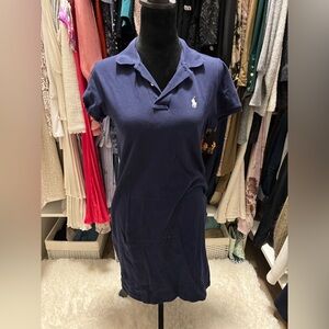 Ralph Lauren Navy Polo Dress with Logo mesh mini Size S